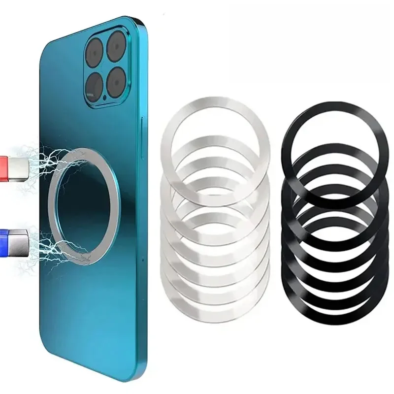 Anneau de plaque magnétique Magsafe, 10 pièces, autocollants universels, Support de chargeur sans fil, feuille de plaque métallique pour iPhone Samsung Xiaomi