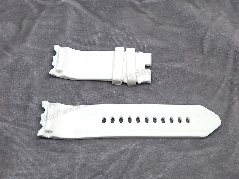 Fits/For Nautica BFD100 A15583G , N15567G , N15583G , A15567G  - 24mm White Rubber Silicone Replacement Watch Band Strap Belt