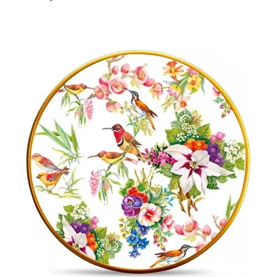 

Toygar Adel Cake Plate Set of 6 21 cm. Bird Garden