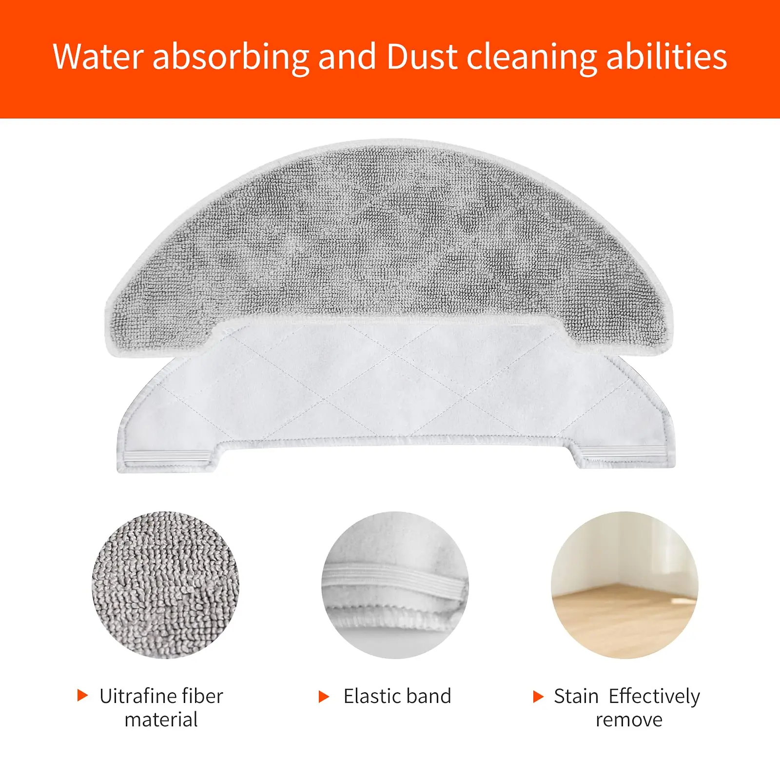 Fit For Ultenic D5 Series D5S / D5S Pro / D5S Pro+ / Lenovo E1 Vacuum Parts Main Side Brush Hepa Filter Mop Rag Accessories Kits
