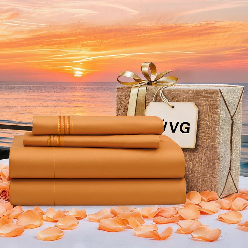 4-Piece Twin/Full/Queen/King Size Microfiber Cooling Sheet Set, Luxury Hotel Quality Super Soft Breathable Bed Sheets,16