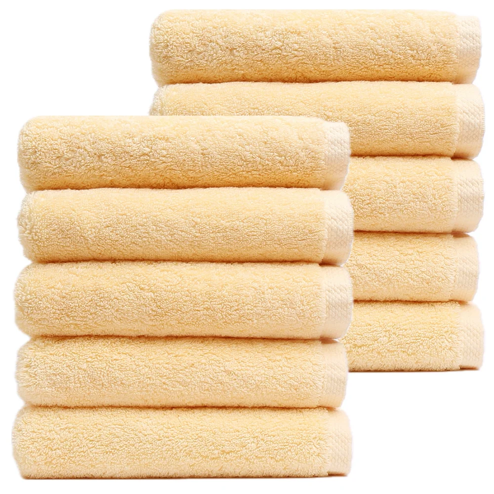 Cotton Living 200g cotton bar 100% hotel towel, pastel yellow 5 sheets/10 sheets, shower towel, thick towel Hotel Bathroom Shower Towels