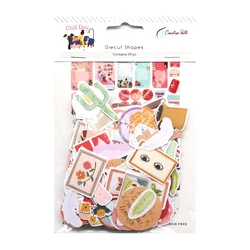 Creative Path 170pcs Chill Day Dessert Scrapbooking Diecuts Ephemera Paper Die Cuts Shapes For Planner Journaling DIY Crafting