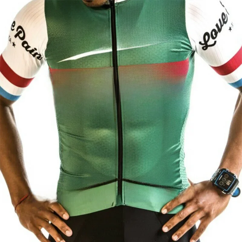 AliExpress Bike Jersey Short Sleeve Green Summer Men Aero Cycling Shirts Tops Sear Bicycle Maillot Ropa