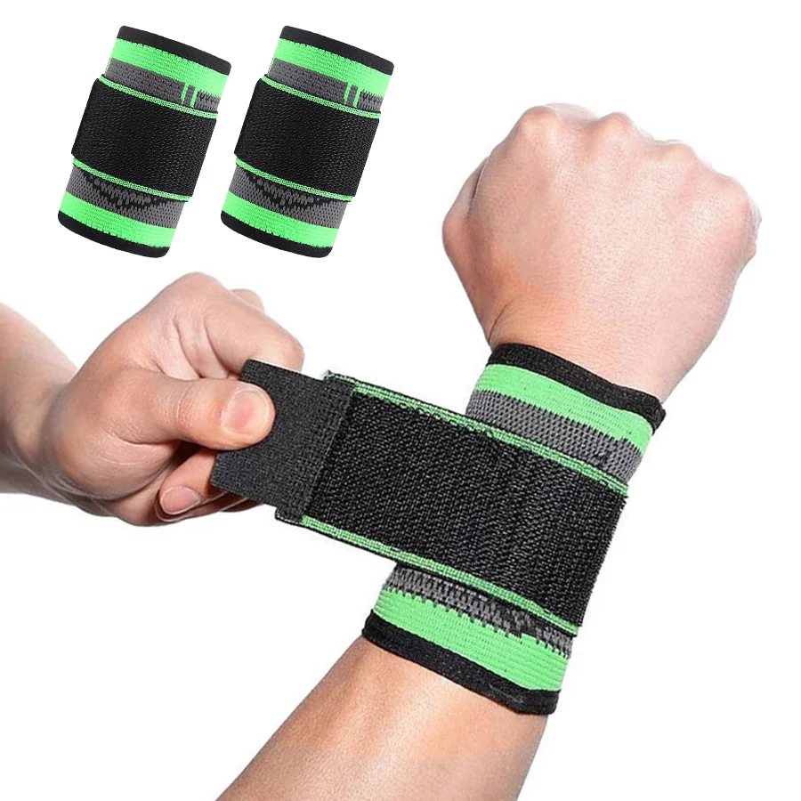 

1 пара регулируемых бандажей для поддержки запястья, компрессионный бандаж на запястье для облегчения боли, идеально подходит для тренажерного зала, тяжелой атлетики и ежедневного использования