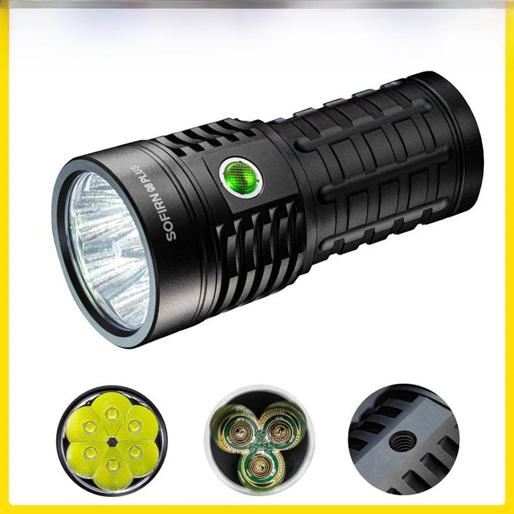 Sofirn Super puissant Q8 Plus lampe de poche LED 16000lm USB C 21700 Rechargeable Anduril 2.0 torche XHP50B charge inverse
