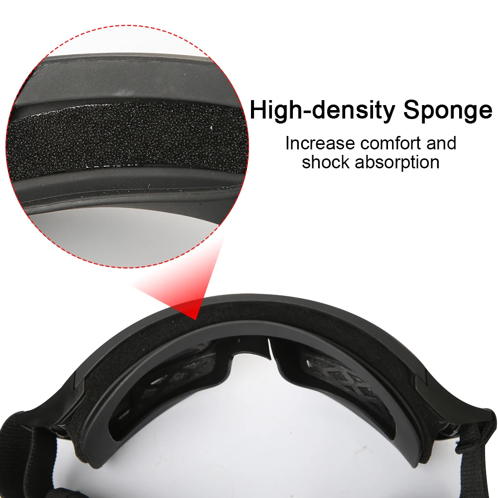 JSJM Neue Stil Taktische Schutzbrille CS Airsoft Winddicht Schießen Gläser HD 3 Objektiv Motocross Motorrad Bergsteigen Sichere Gläser – Detail 10