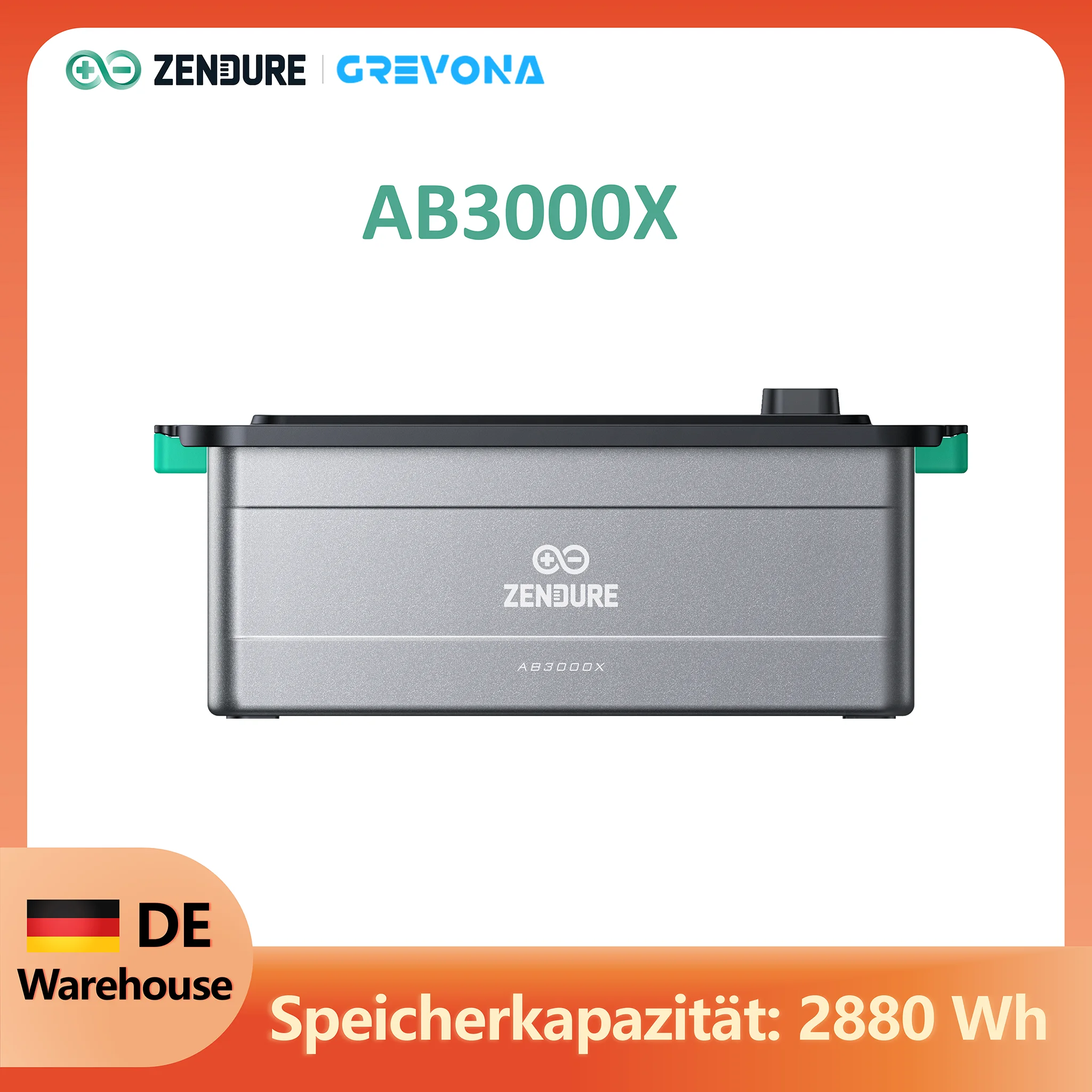 Zendure SolarFlow AB3000X Erweiterungsbatterie Halbfest‑State‑Akku für Balkonkraftwerk Speicher