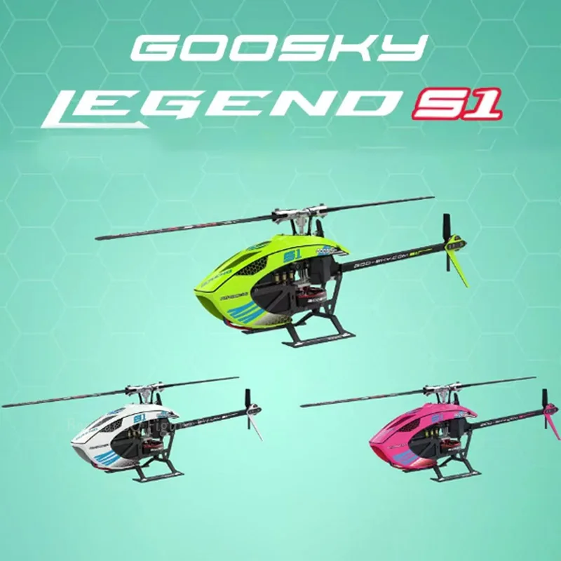 Goosky-S1 BNF 6ch 3D Stunt RC Helicóptero, Duplo Motor Brushless, Motor de acionamento direto, Flybarless, Avião Brinquedos, Presentes