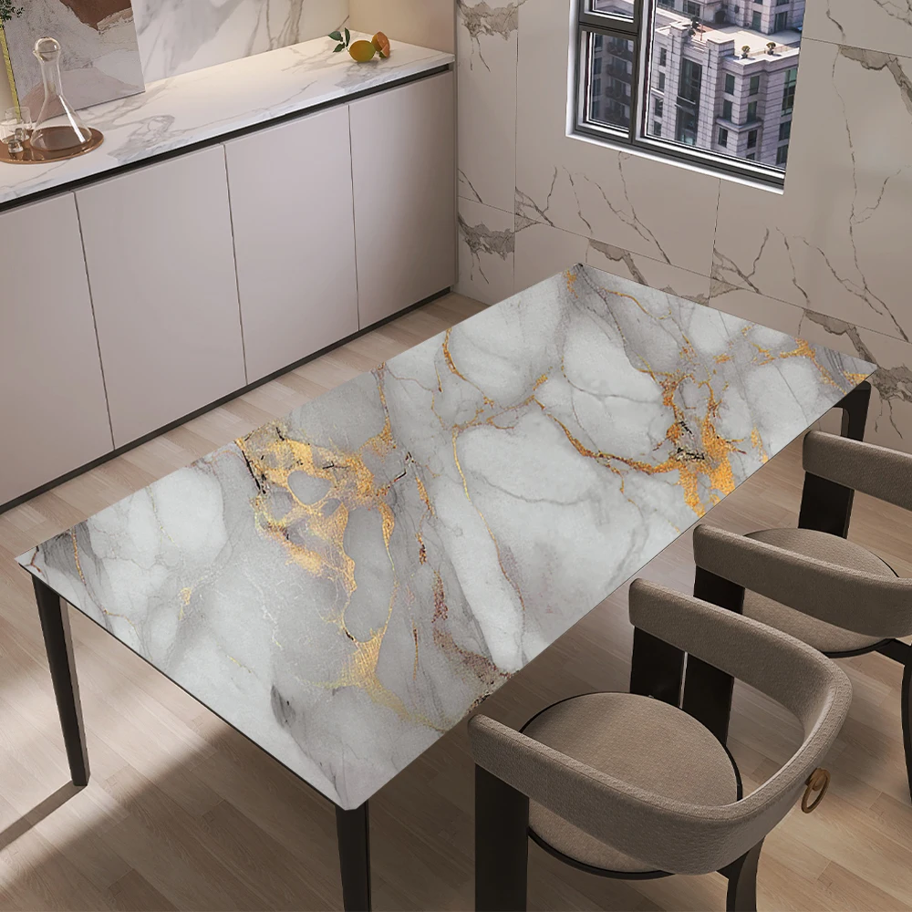 40CM Marble Self-adhesive Oil Fume Sticker Oil Resistant Mold Proof Kitchen Background Home Decoration Waterproof Wall Stickers
