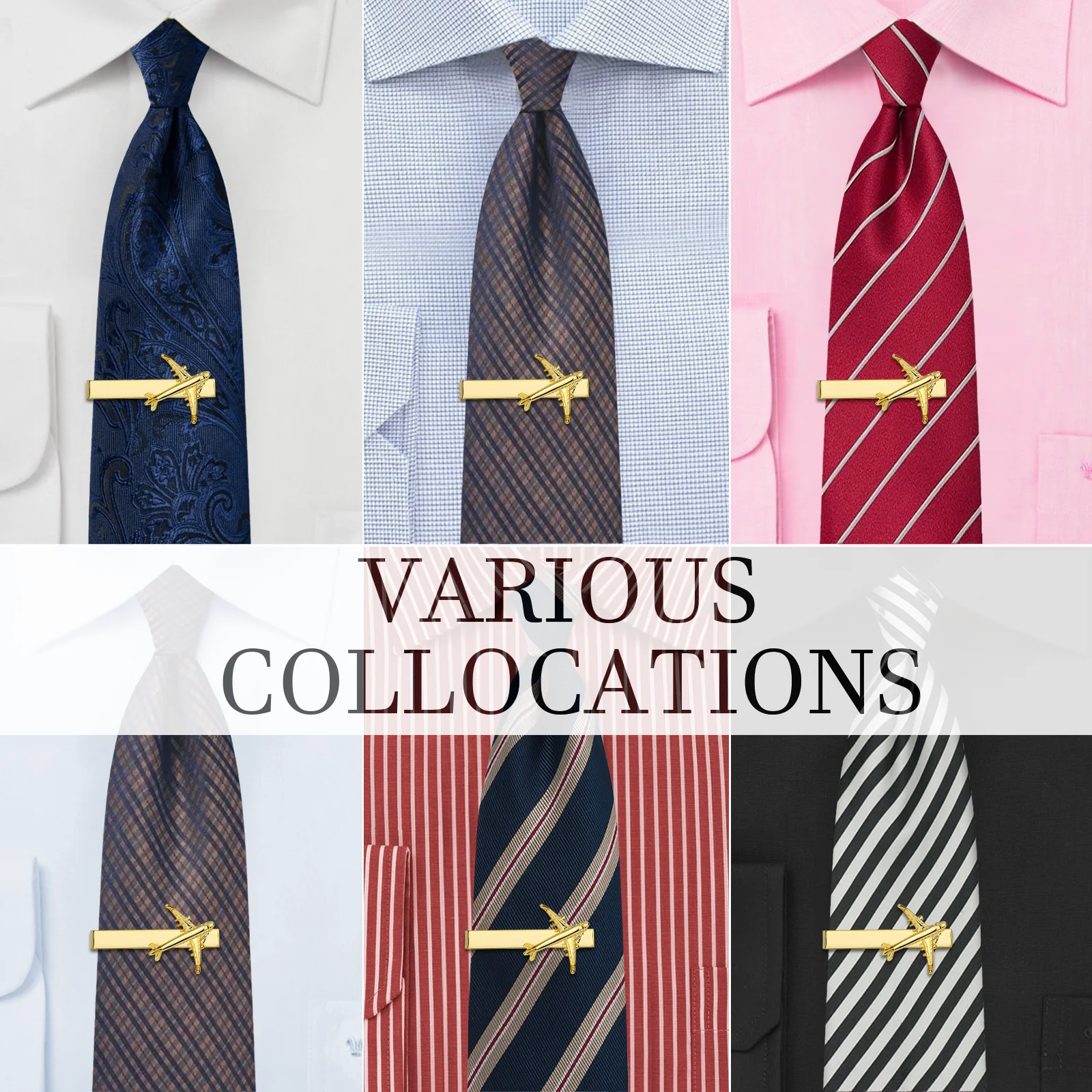 الكلاسيكية الجدة Spitfire مقاتلة طائرة التعادل بار كليب للرجال الأعمال الزفاف التبعي التعادل دبوس كليب #5