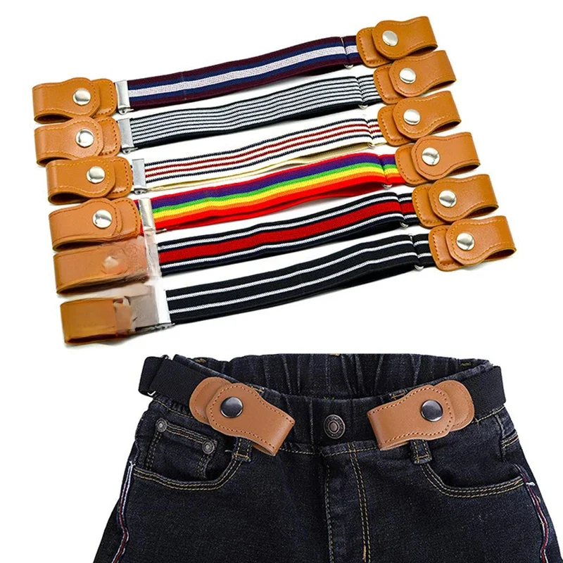 Ceintures élastiques sans boucle pour enfants, extensibles, réglables, pour garçons et filles, nouvelle collection 2022
