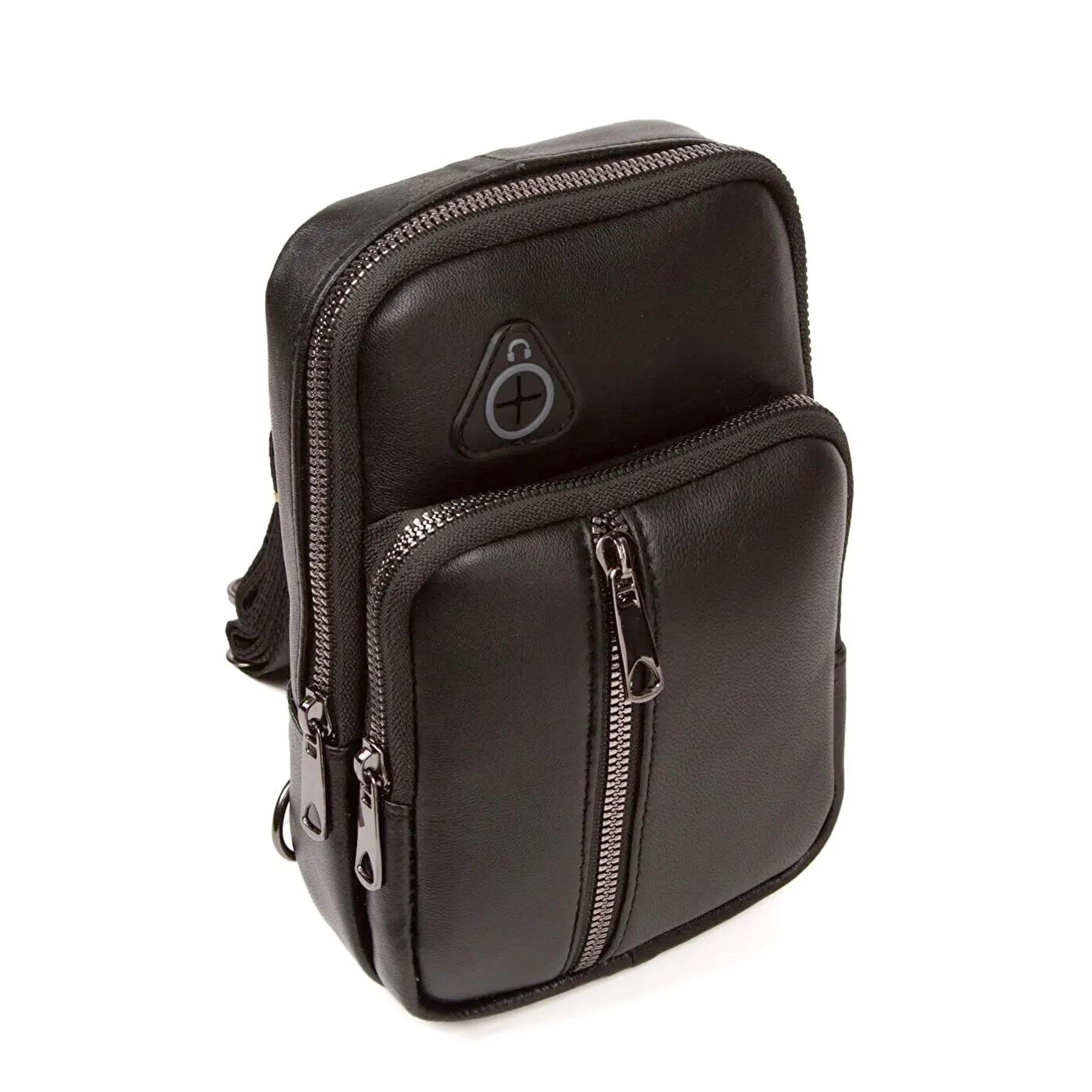 Lederax-Bolso pequeño de cuero genuino para hombre, bolsa de hombro para el pecho, LD433