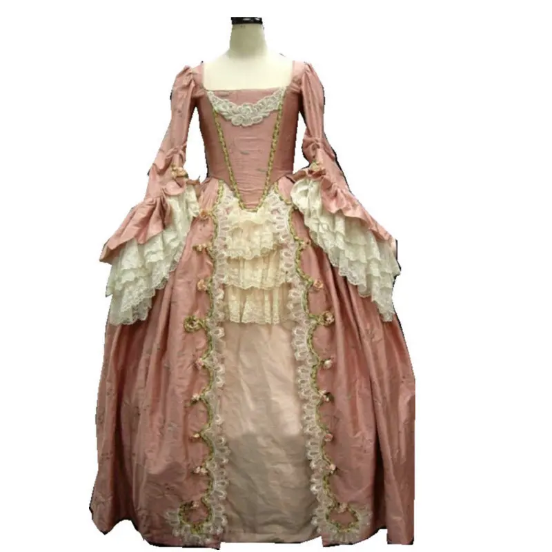 

Women's Victorian Rococo Dress Inspiration Maiden Costume 18th rococo Dress Renaissance Bell Sleeves Appliques wedding dress