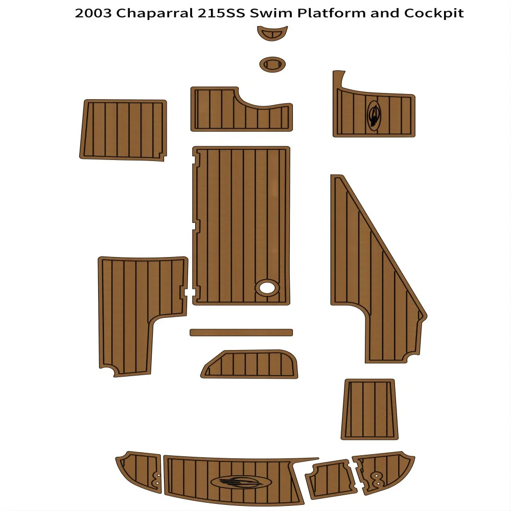 

Boat EVA Faux Teak Decking Floor Compatible with 2003 Chaparral 215 SS Swim Platform Cockpit Boat EVA Foam Teak Deck Floor Pad