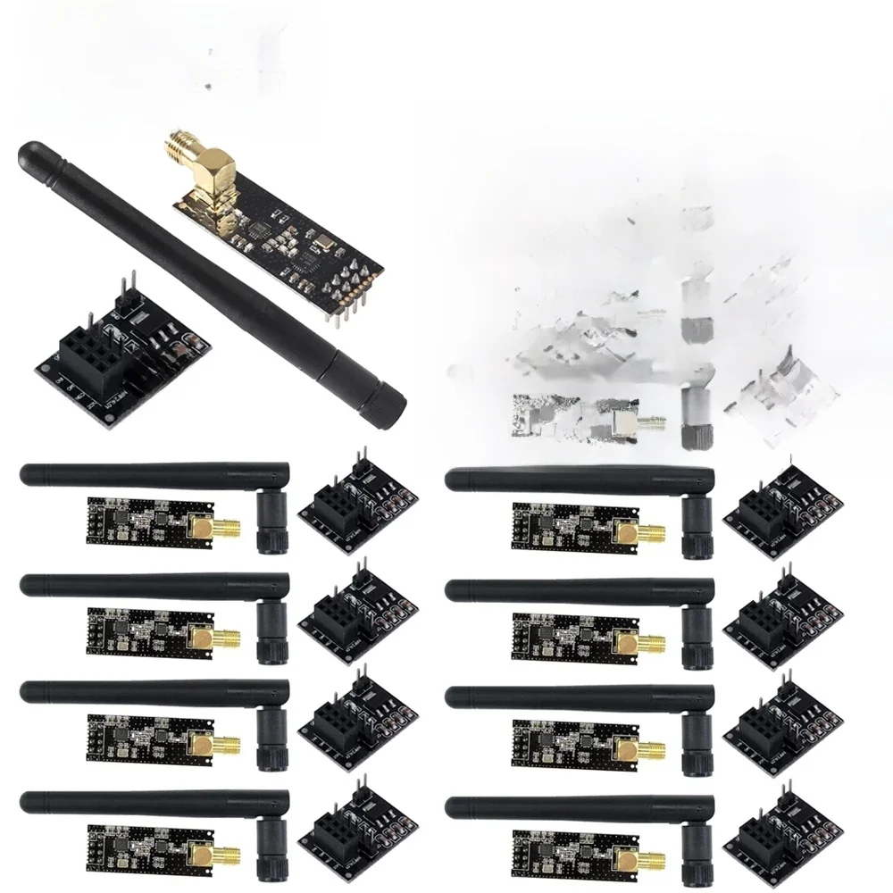 1-10 sztuk NRF24L01 + 2.4G bezprzewodowy moduł transmisji danych 2.4GHz NRF24L01 wersja aktualizacji NRF24L01 + PA + LNA 1000 metrów dla Arduino — zdjęcie produktu 7