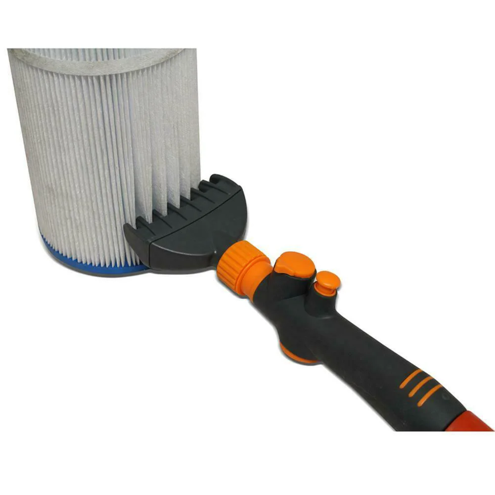 Schwimmbad-Handreinigungsbürste ABS Poolfilter-Reinigungspapierkartusche mit Schlauchanschluss – Detail 1