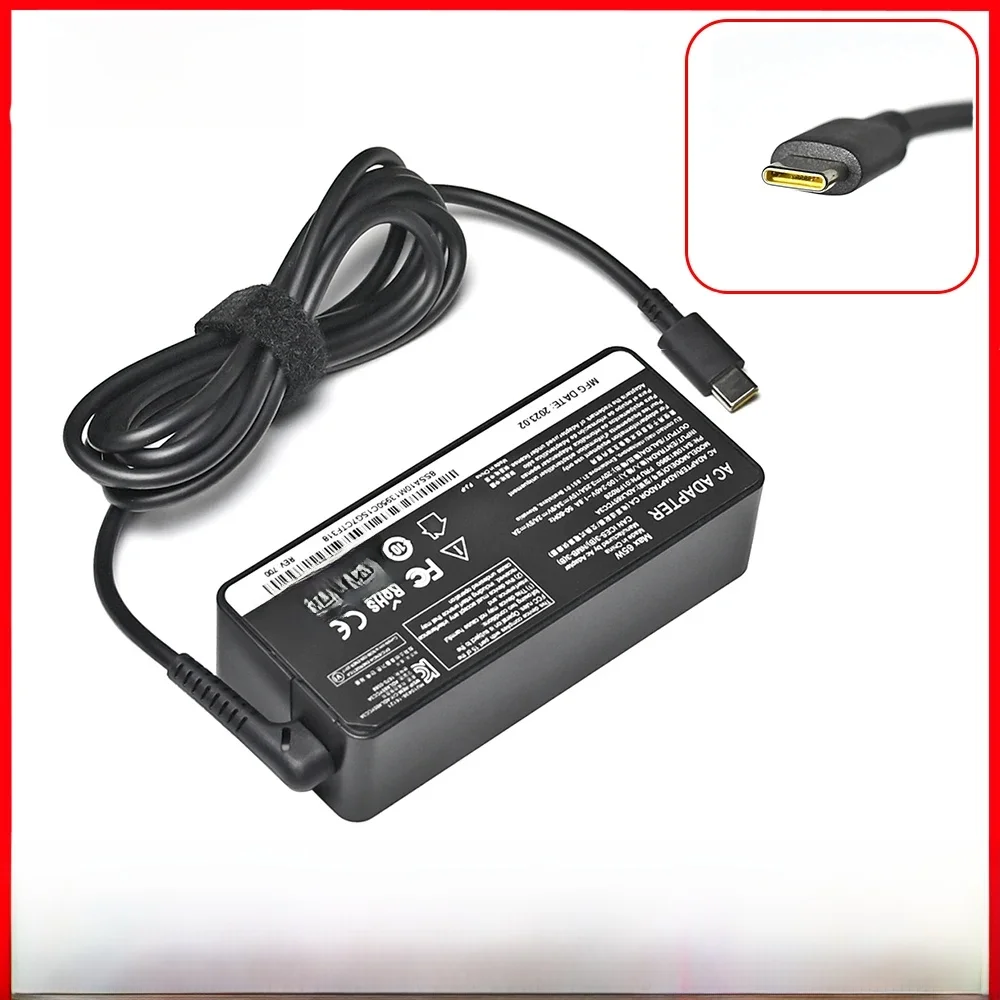 Adaptateur d'alimentation pour ordinateur portable Reletech 65W USB C, pour Lenovo ThinkPad, Hp, Chromebook, Yoga, Dell, ASUS, Acer, adaptateur d'alimentation rapide de Type C