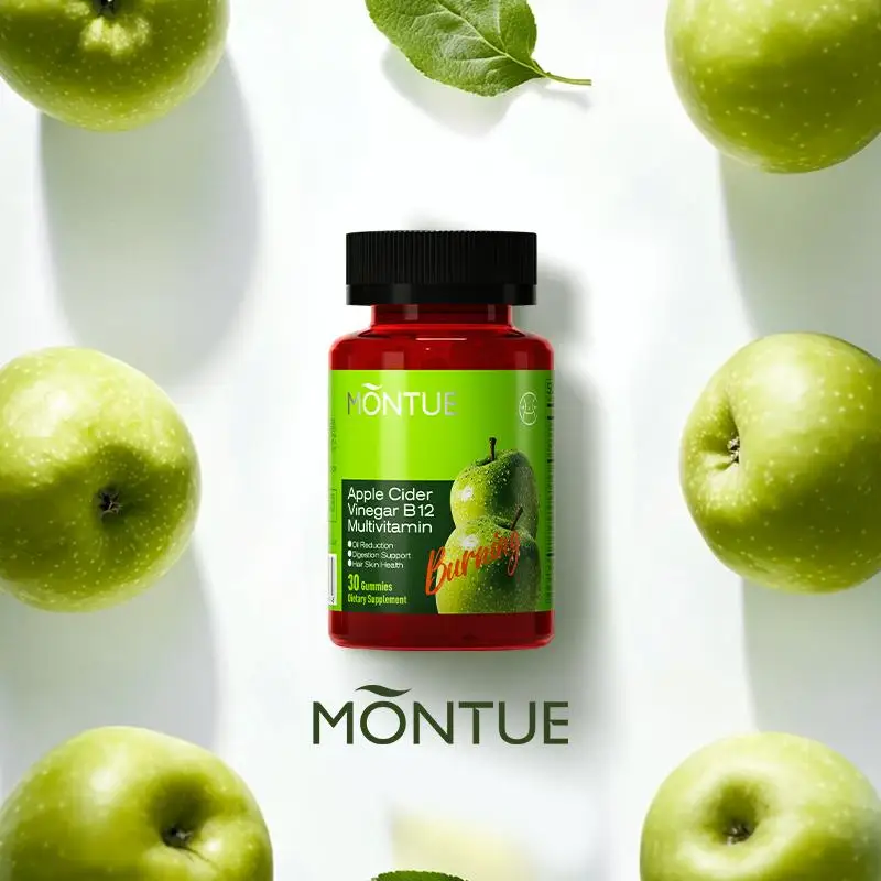 montue-Apple Cider Vinegar +Apple Cider Vinegar and Lactobacillus - Vitamin Complex - Dietary Supplement - 60 Gummies