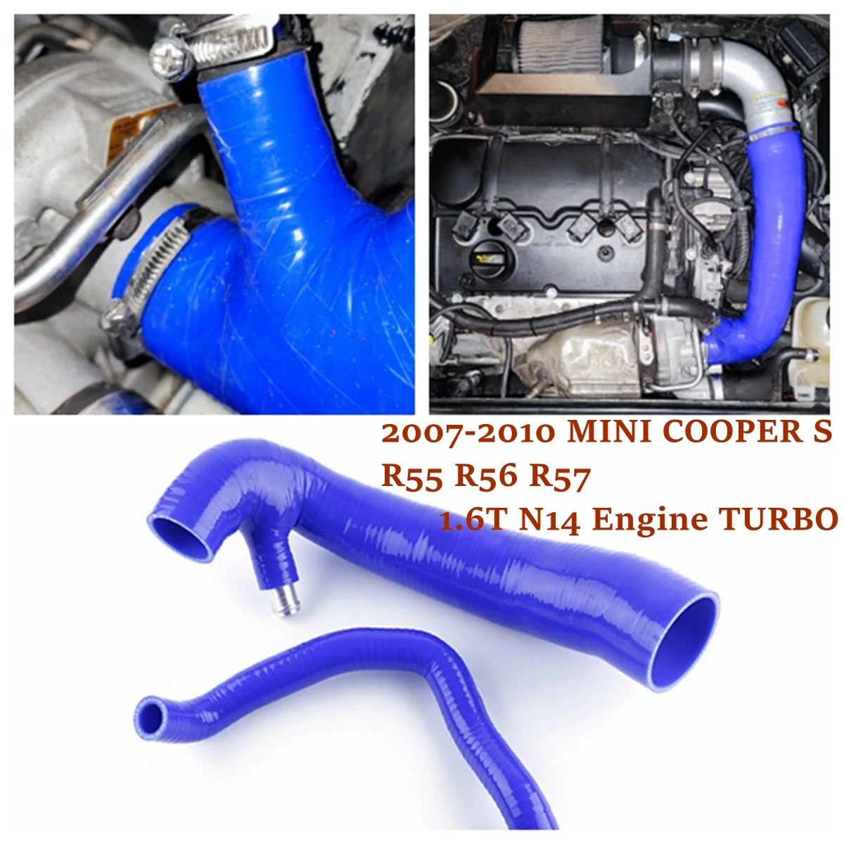 Air Intake Tubes For Mini Cooper S R56 Clubman R55 R57 R58 R60 1.6T N14 Engine Turbo Boost Silicone Hoses Kit Piping 10 Colors