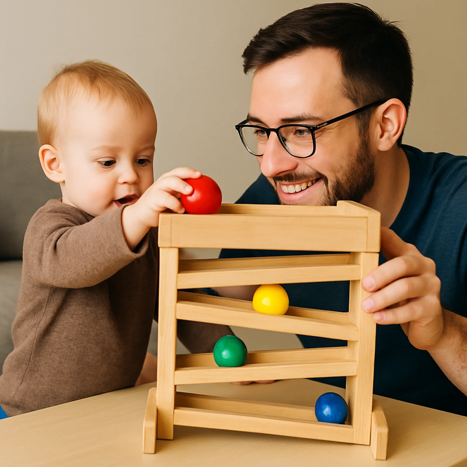 4 Race Ball Ramp Track Toy for Toddlers 4