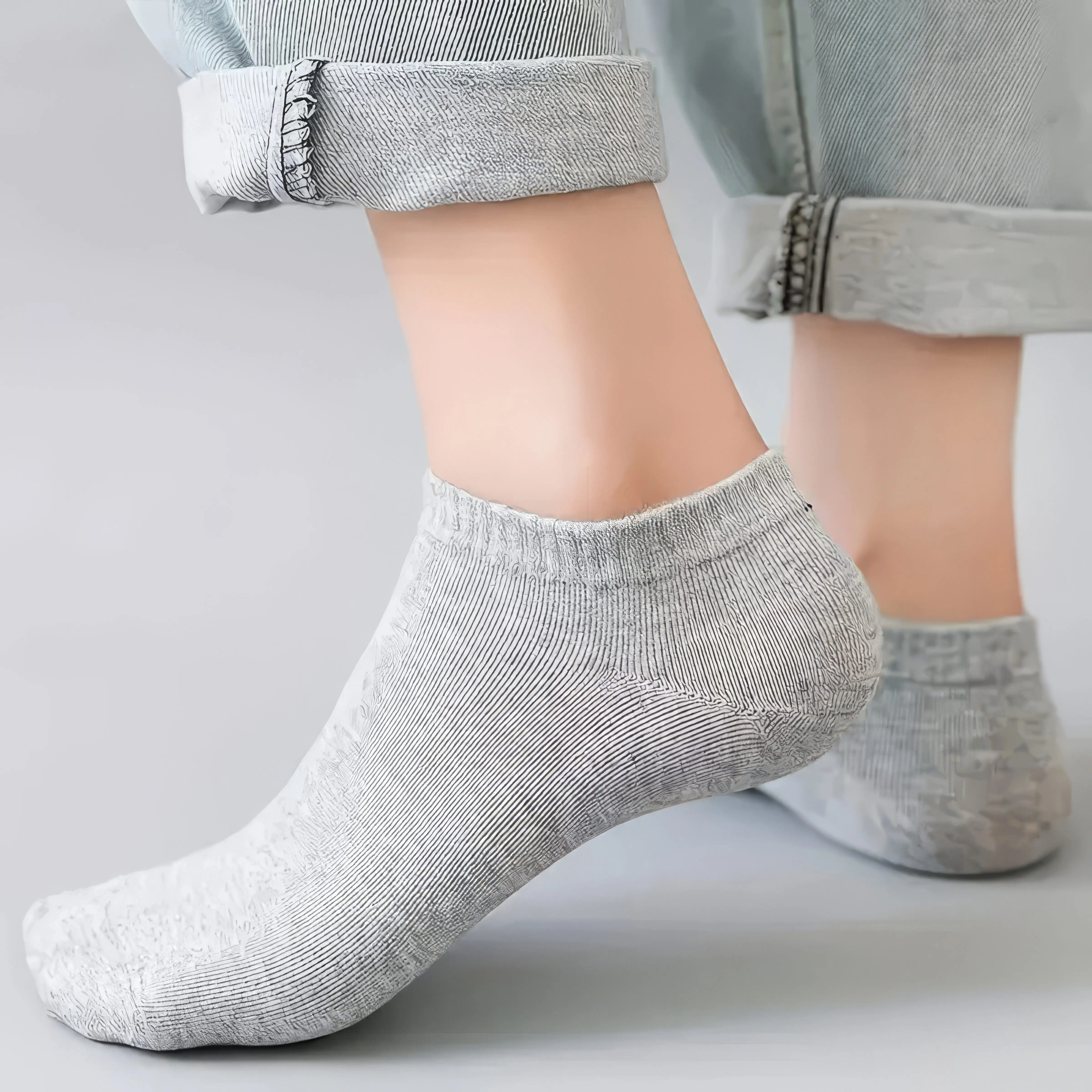 25 زوجًا من الجوارب السوداء والبيضاء والرمادية، جوارب كاحل منخفضة القطع مضادة للرائحة، مناسبة للارتداء اليومي، تجربة مريحة #2