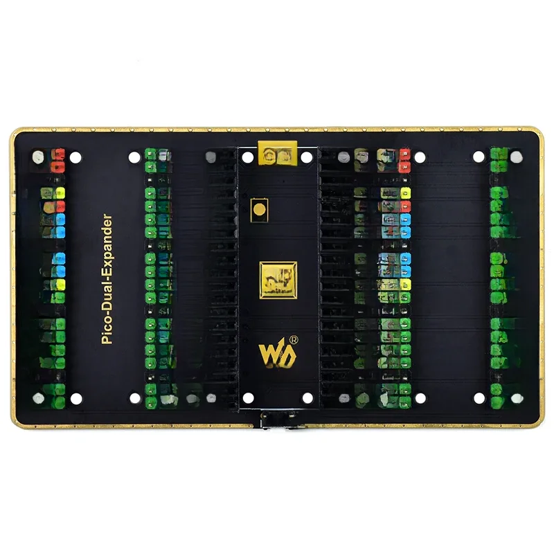 Raspberry Pi Pico Dual GPIO Expander Cztery zestawy męskich nagłówków USB Power Connector Expansion Board dla Rpi Pico — zdjęcie produktu 7