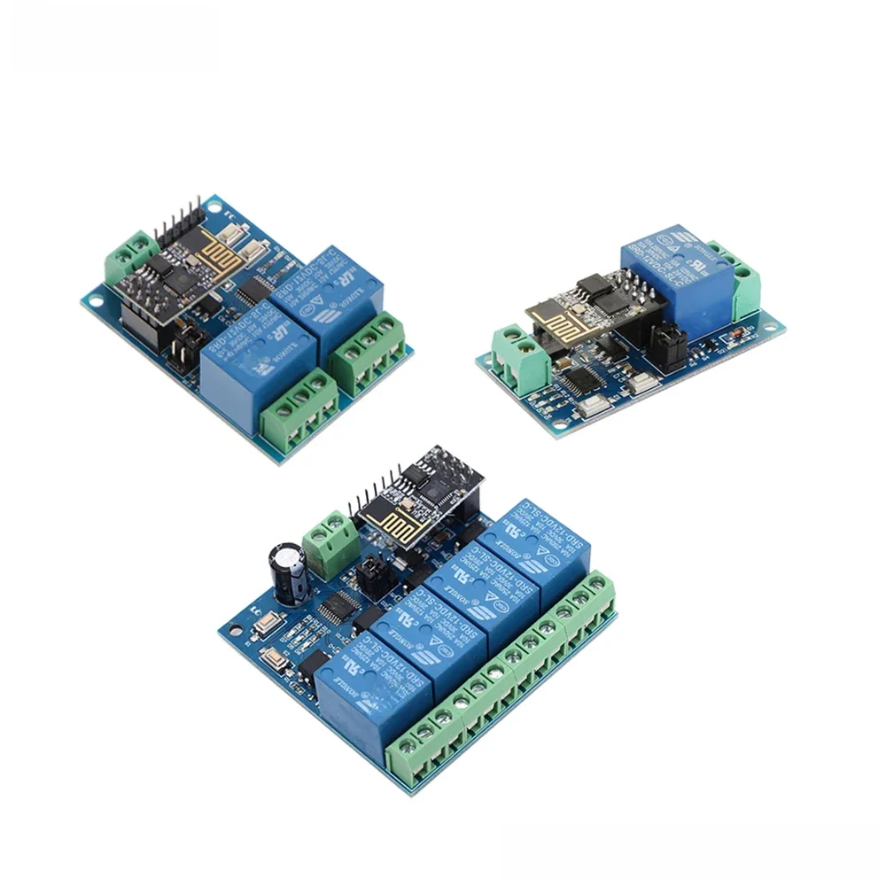 ESP8266 ESP-01 5V 12V 1 2 4 Way WiFi Relay Module Things Smart Home Remote Control Switch 1Channel/2Channel/4Channel WIFI Relays — zdjęcie 2