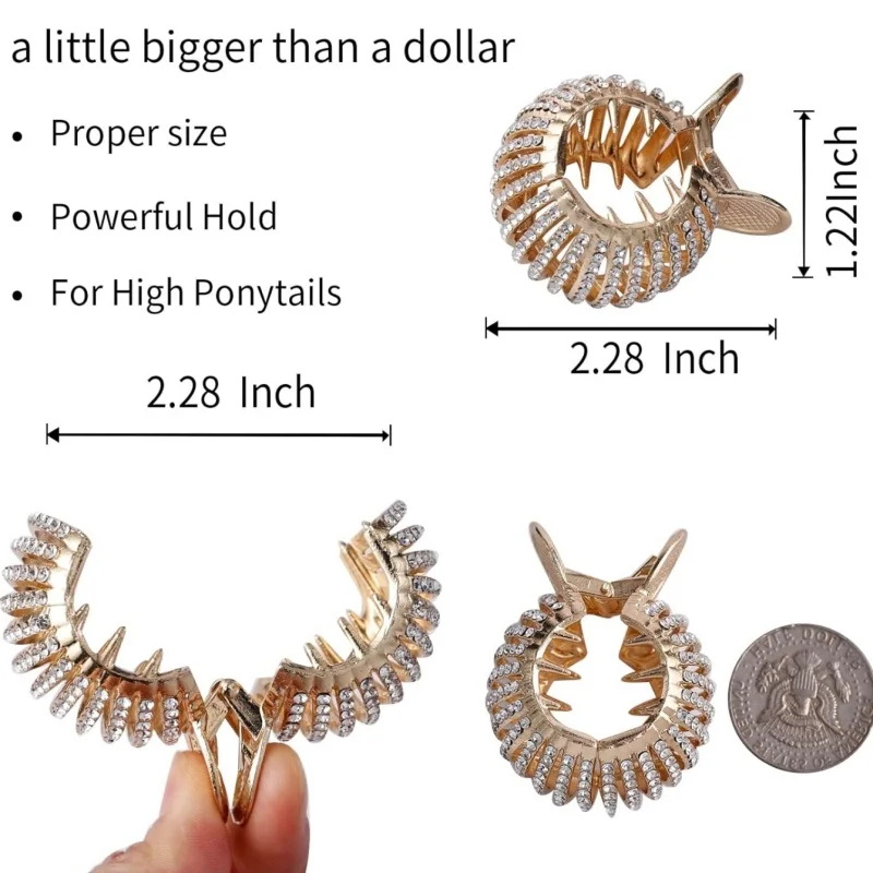 アロイポニーテールクリップ,ラウンド,ファッショナブル,新品,グラブクリップ,たるみを防ぐために固定,ホット