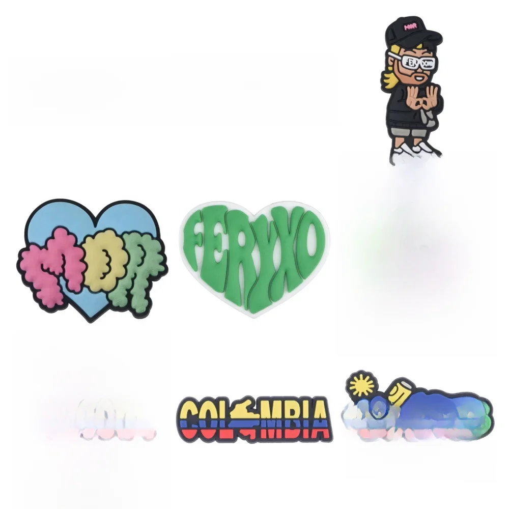 Feid – breloques de lunettes de soleil en Pvc, breloques de chaussures de chanteur Reggaeton pour sabots, accessoires de décoration tendance pour femmes et hommes, cadeaux