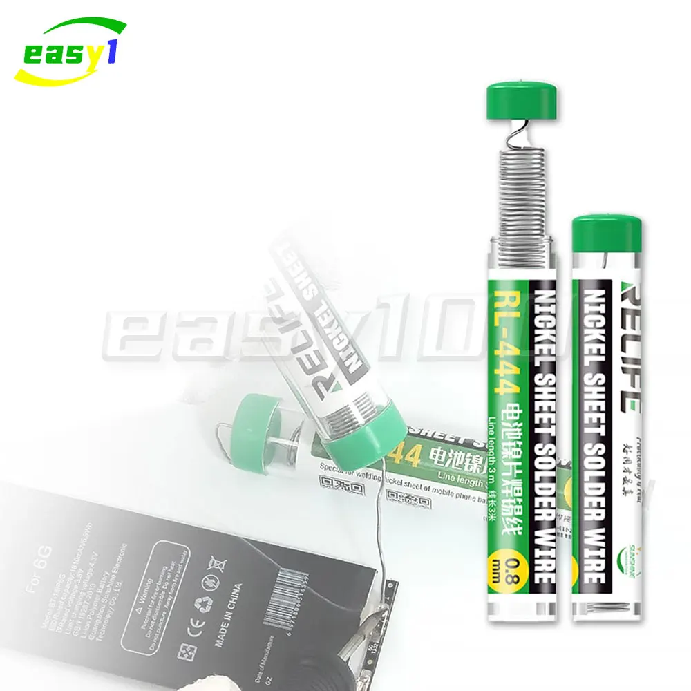 RELIFE RL-444 Cell Phone Battery Nickel Sheet Solder Wire High Purity Tin Content Firmly Bonds with Less Splash/Smoke