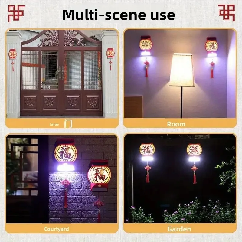 ضوء شمسي بطابع آسيوي مع جهاز استشعار وجهاز تحكم عن بعد. يضيء تلقائيًا للحدائق/الطرق بإضاءة محيطة. مانعة لتسرب الماء، بدون فواتير ولا #2