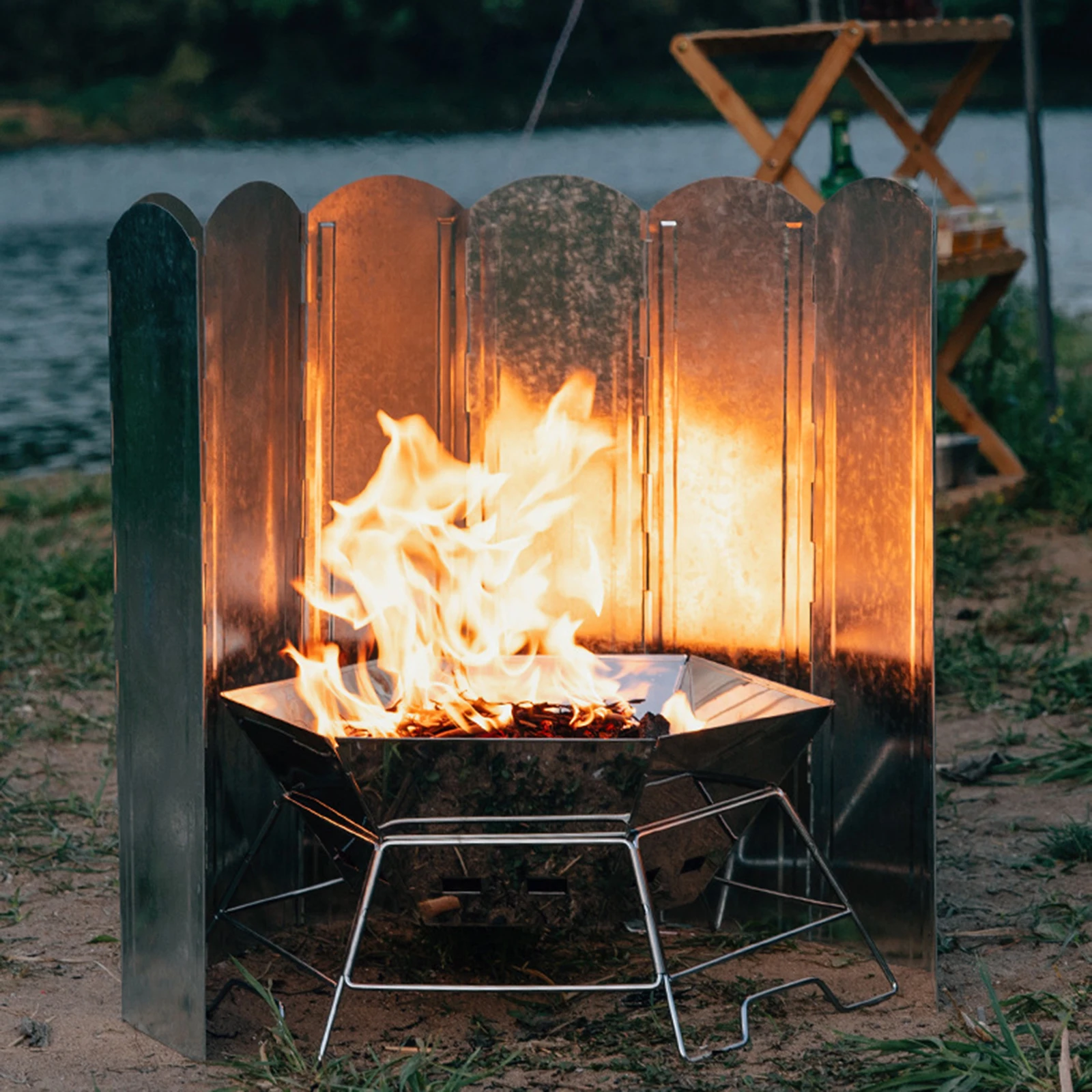Складной ветрозащитный экран д – обзор и цена Camping Cooking Windscreen