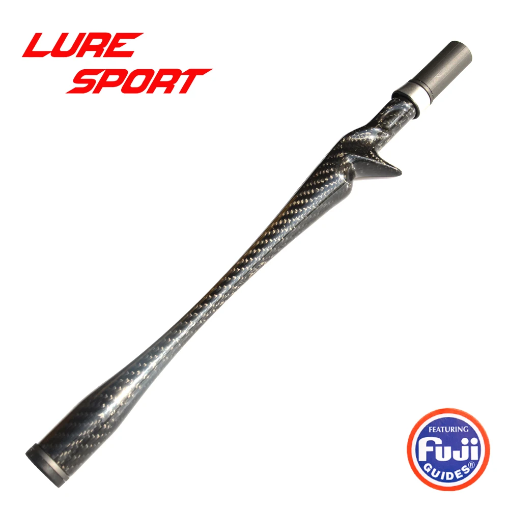 LureSport 3K woven Carbon Unibody 35.5cm Cast Reel Seat Grip handle Round Butt FUJI KDPS16 Rod Building component Repair DIY