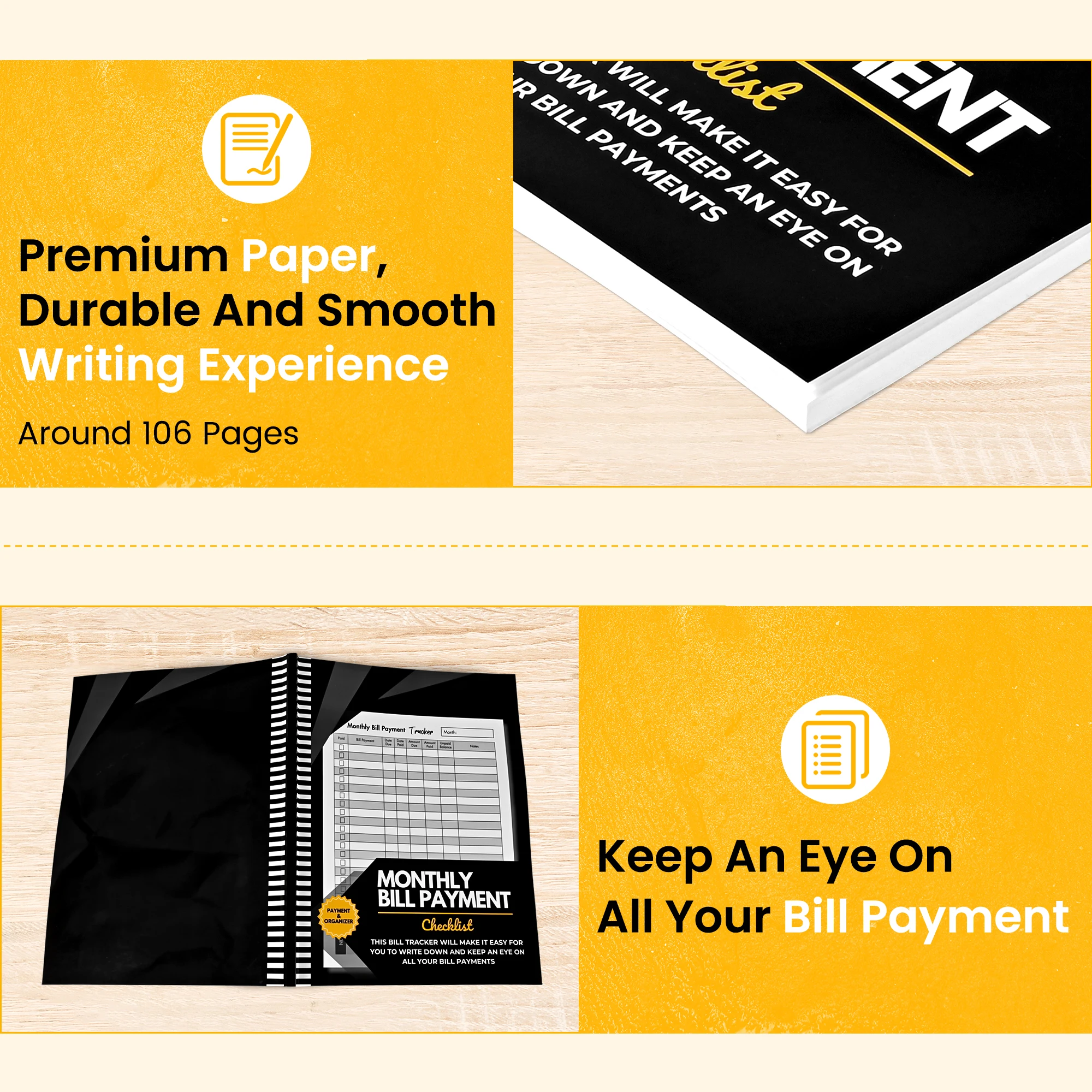 Bill Tracker & Budget Planner: Monthly Expense Organizer for Financial Management & Payment Tracking (8.5" x 11", 100+ Pages)