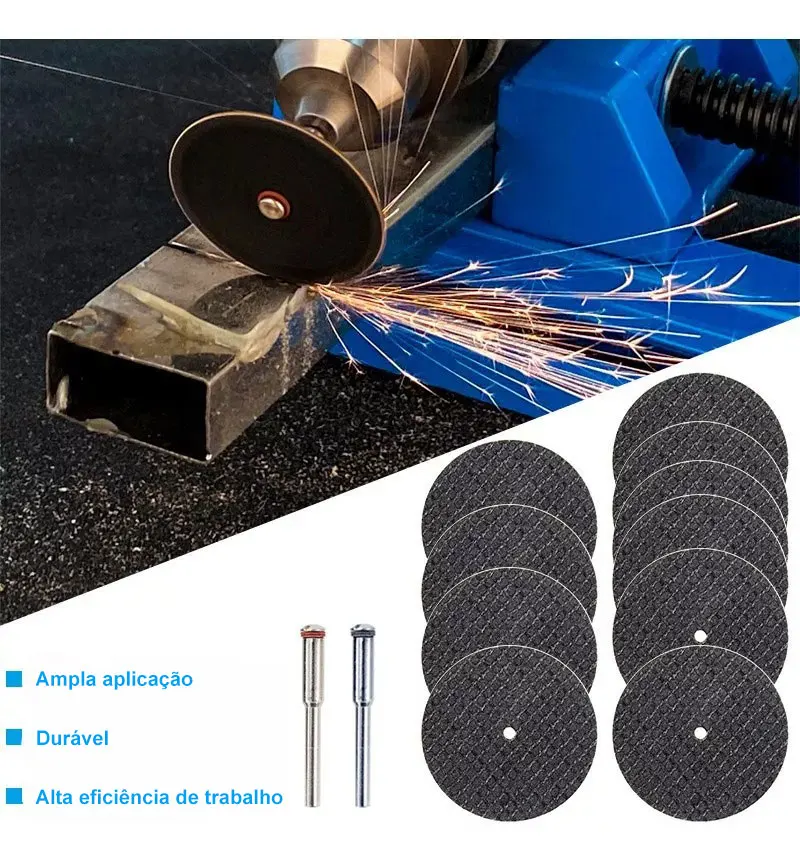 Discos de Corte Serra HSS 99 Peças c/ Broca para Metal/Madeira/Plástico/Alumínio/PVC/MDF - Micro Retífica