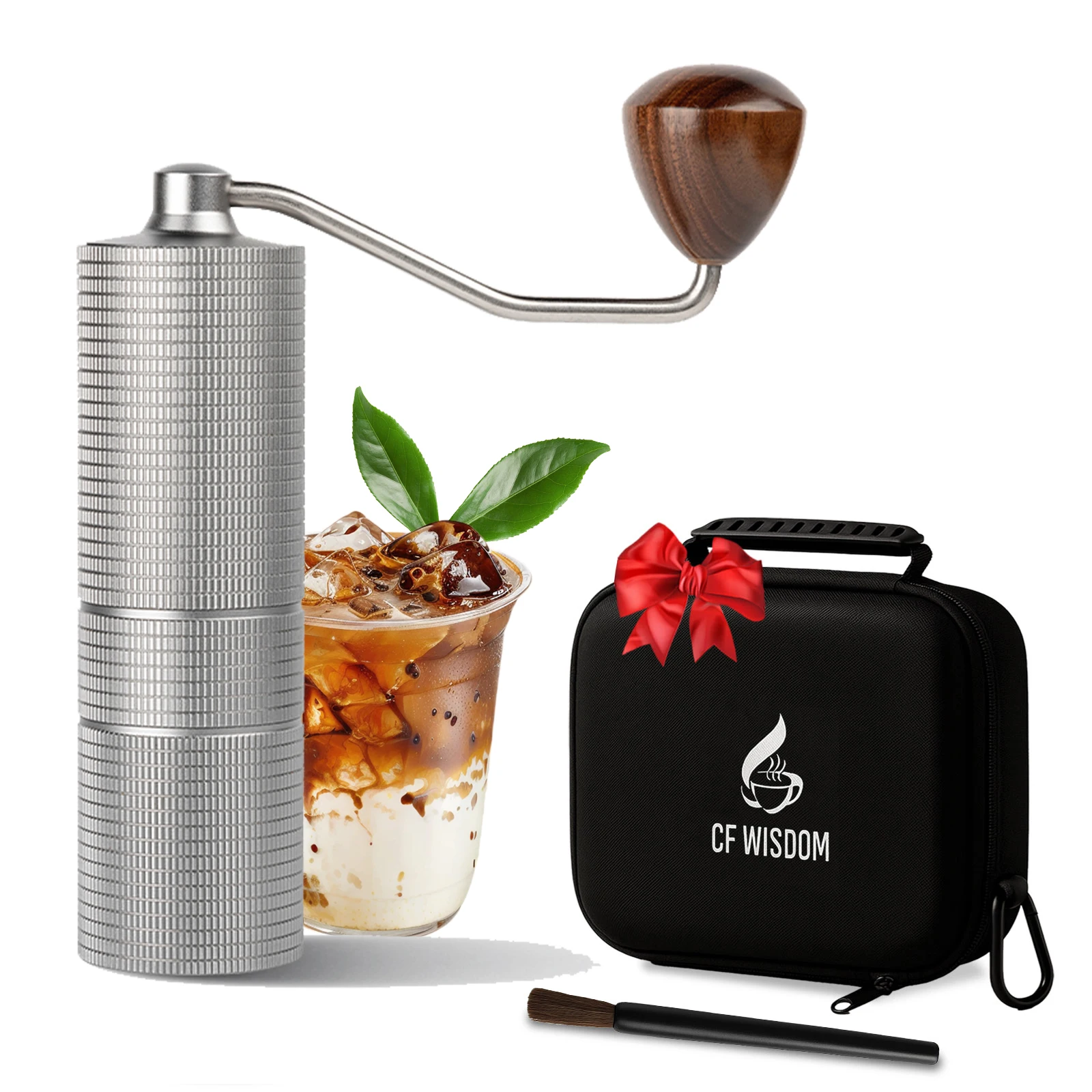 

Coffee grinder gift with case, coffee bean grinder manual coffee grinder for home use, Thanksgiving Xmas Birthday Black Friday