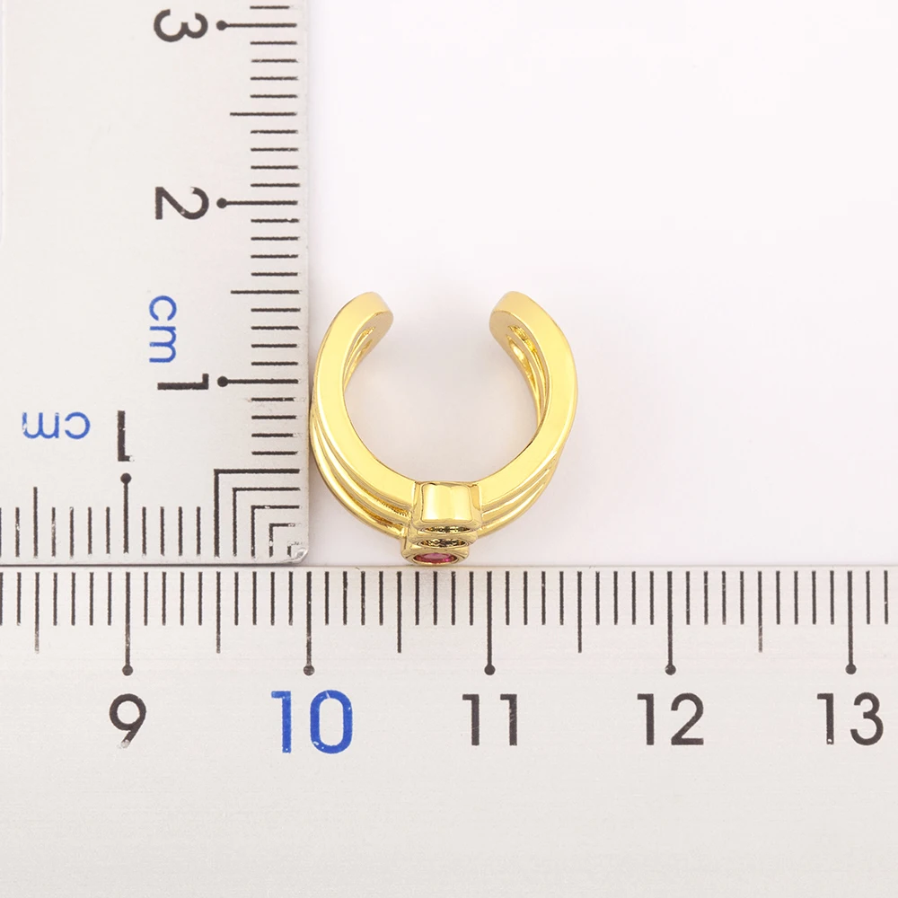 Nidin Vintage Classic Zircon Female Buckle Ear Cuff No Piercings Fake Cartilage Clip Earrings For Women Creative Trend Jewelry