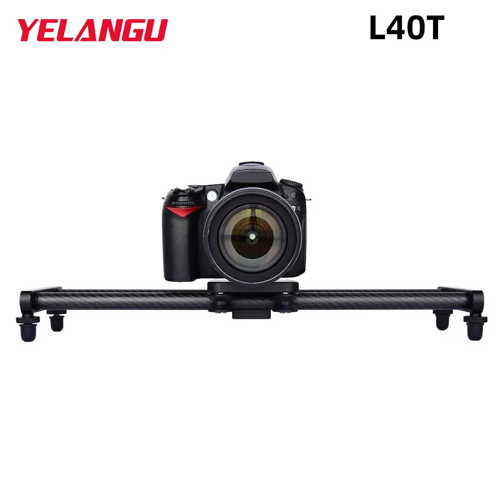 YELANGU 40CM 탄소 섬유 카메라 트랙 슬라이더 Canon Nikon Sony DSLR 스마트 폰 경량 부드러운 비디오 안정기 레일