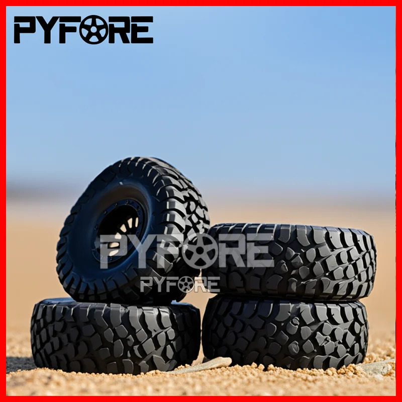 PYFORE 4 قطعة 140X56 مللي متر إطارات الطرق الوعرة مع محول 17 مللي متر ل UDR 1/7 RC نموذج سيارة الصحراء ملحقات شاحنة RC سيارات