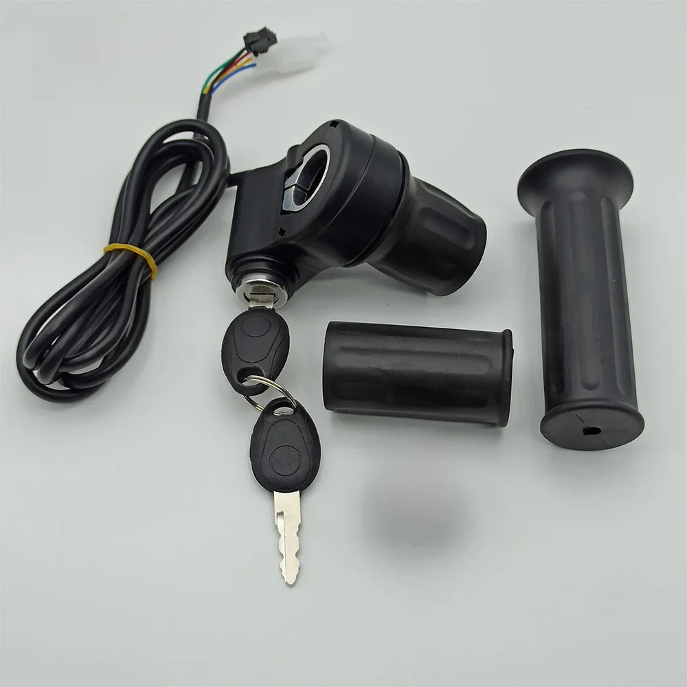 AliExpress E-bike Throttle Accelerator Hall 5V half Turn Handle with Electric Door Lock Key for Electric Bike Scooter Repair Accessories