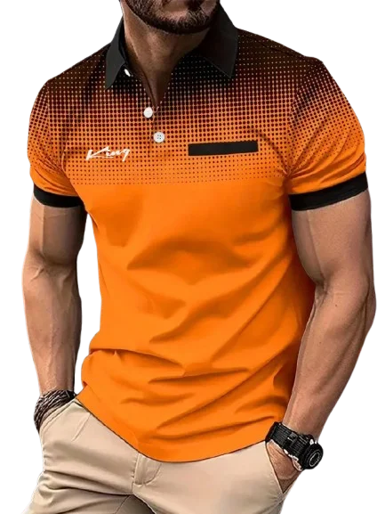 Men's Polo Golf Shirt Casual Long Sleeve Casual Style Striped Zipper Stripe Spring Fall Spring & Summer Regular Fit Polo Shirt