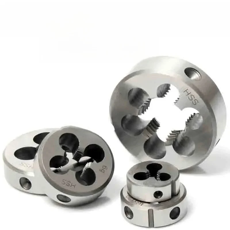 Matrices rondes métriques HSS-CO M35 8%, outil de coupe de dents Standard, filetage externe droit pour acier inoxydable M2 ~ M42