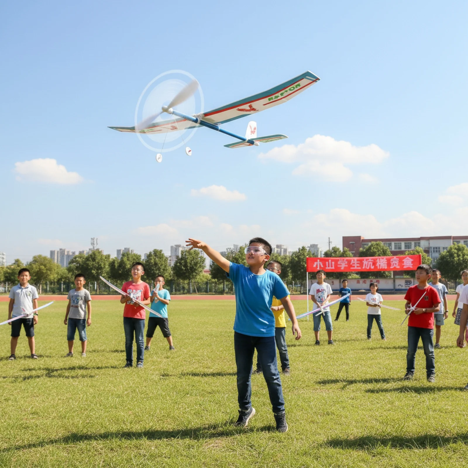 

Foam Hand-Launched Aircraft, Rubber Band Powered Plane Model, DIY Assembly, Student Contest Aircraft