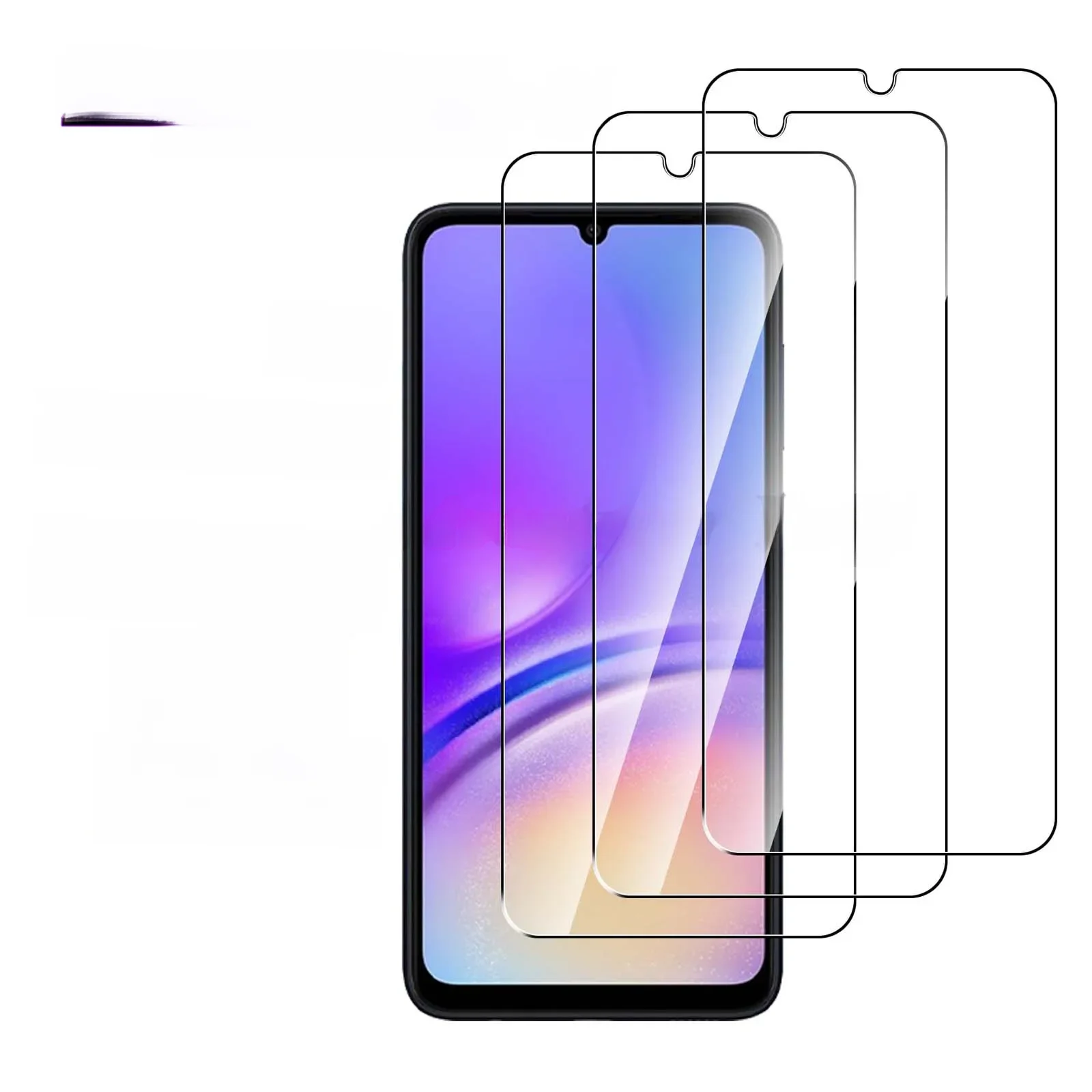 Protetor de tela para Galaxy A05 A05s Samsung, vidro temperado HD Crystal 9H anti arranhões capa de
