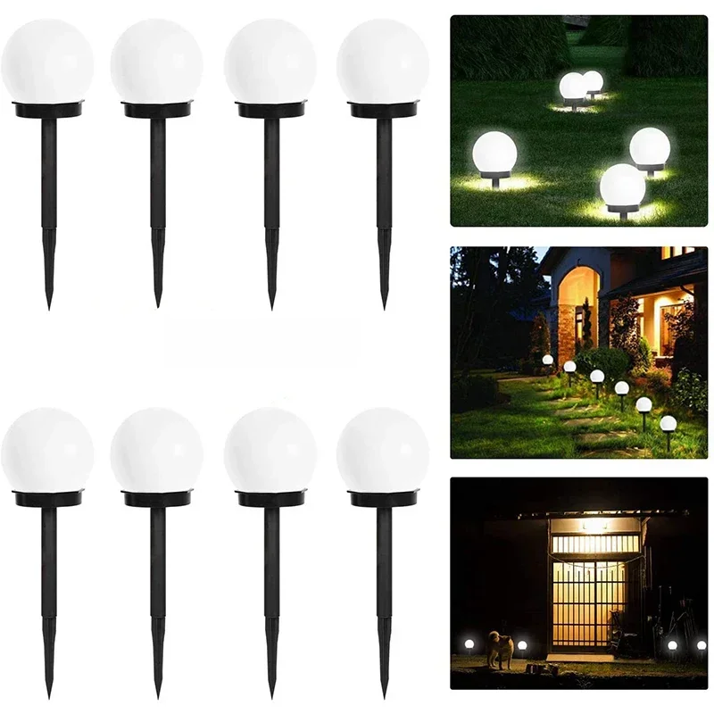 6PC Solar Light Outdoor Solar Garden Light Solar Pathway Landscape Light Wodoodporna słoneczna lampa trawnikowa do domu Yard Patio Driveway — zdjęcie 2
