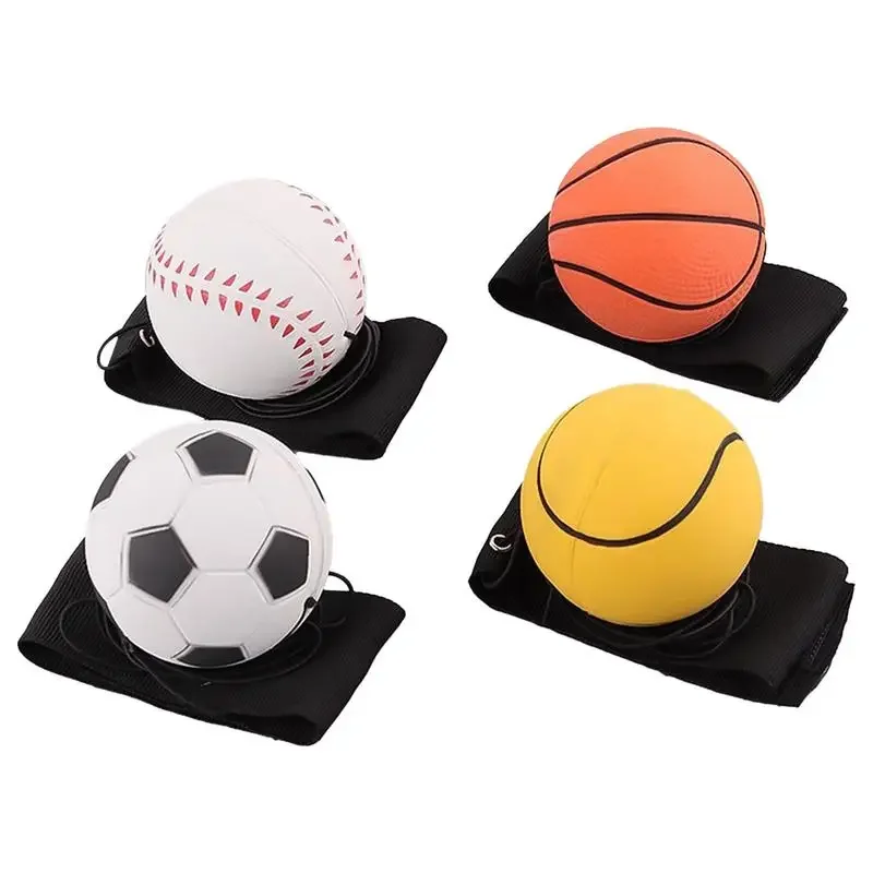 Entraîneur de force de poignet en forme de ficelle élastique pour enfants et adultes, ballon de rebond, jeu de football, basket-ball, baseball, tennis