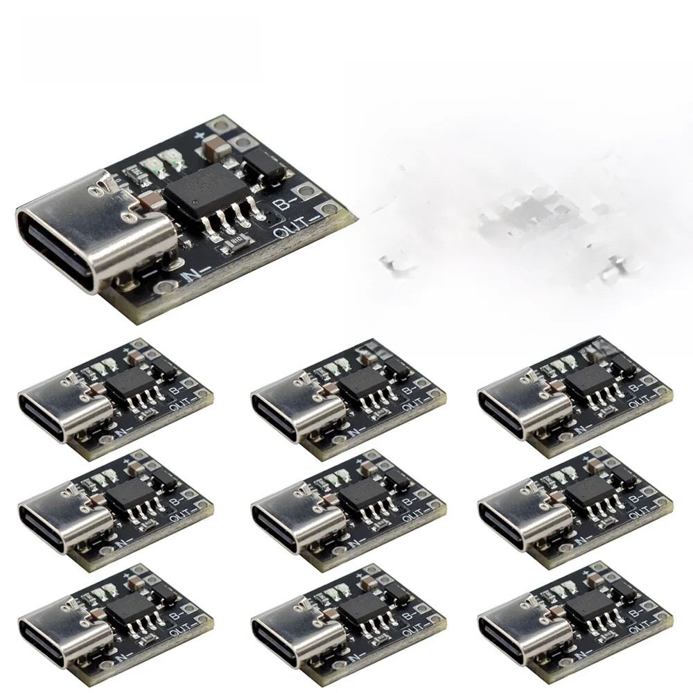 5/10 sztuk ultra-mała bateria litowa Panel ładowania 1A trójskładnikowa bateria litowa 3.7V4.2V moduł ładowarki typu C płyta ochronna — zdjęcie 2