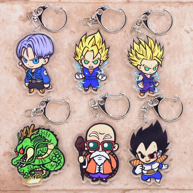 Porte-clés Anime acrylique, 34 Styles, figurines de dessin animé, accessoires Kawaii