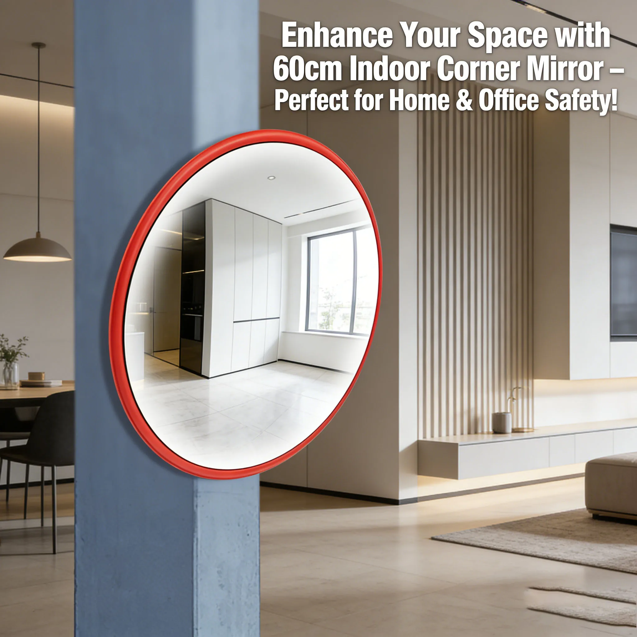 

Защитные зеркала, 24-дюймовое выпуклое дорожное зеркало, пластиковое настенное зеркало для поликарбоната, угловое инспекционное зеркало для внутреннего и наружного склада